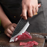 Sharp Black Color Wood Butcher Knife Pear handle plus PU sleeve by China Dropship