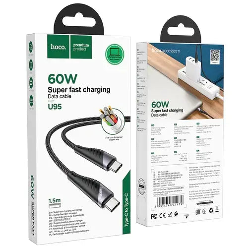 60W PD Nylon Braided Super Fast Charging Cable by BroDeals