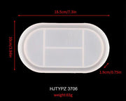 Plate Moulds - Large Tray Resin Mould, Craft Jewelry Making Tools Epoxy Mould Resin Mould Silicone Mould (Oval) by Resin Art NZ