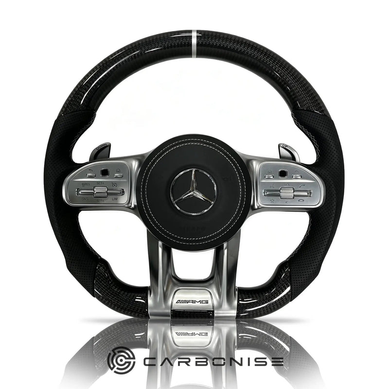 Mercedes-Benz Steering Wheel (Carbon Fiber+Perforated Leather) #36 by CARBONISE
