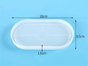 Plate Moulds - Large Tray Resin Mould, Craft Jewelry Making Tools Epoxy Mould Resin Mould Silicone Mould (Oval) by Resin Art NZ