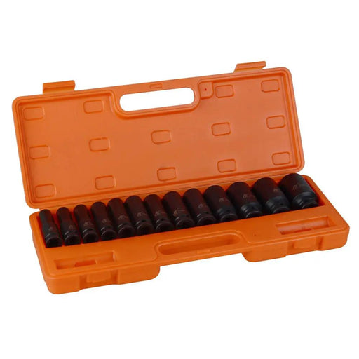 13pcs 10-32mm 1/2" Metric Impact Deep Socket Set Drive Air Garage by salelink.co.nz