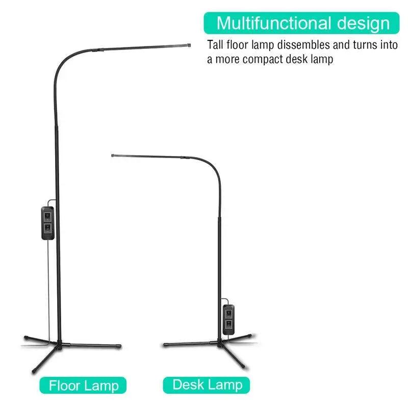 USB Adjustable LED Floor Lamp Reading Dimmable Light by salelink.co.nz