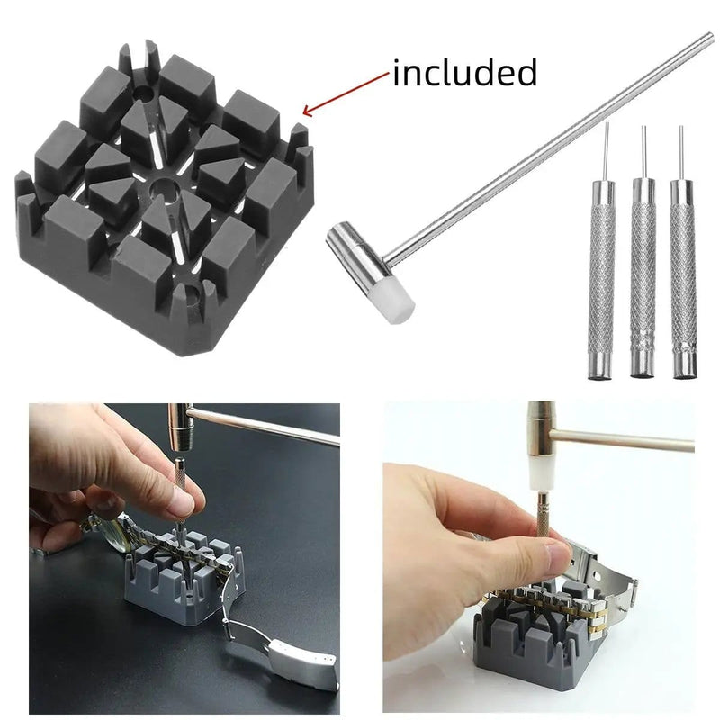 506pcs Watch Repair Tool Kit Back Case Opener Remover Spring Pin Bars Watchmaker by salelink.co.nz