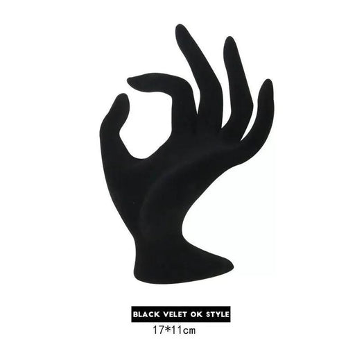 Female Mannequin Hand Arm Women Display Base Gloves Jewelry Model Black - VELVET by dealonline.co.nz