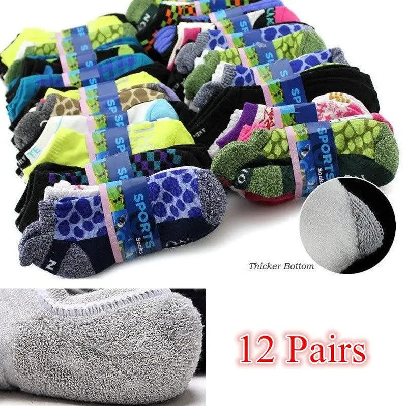 12 Pairs Women's Sport Socks Cushioned Socks Ankle Socks by dealonline.co.nz