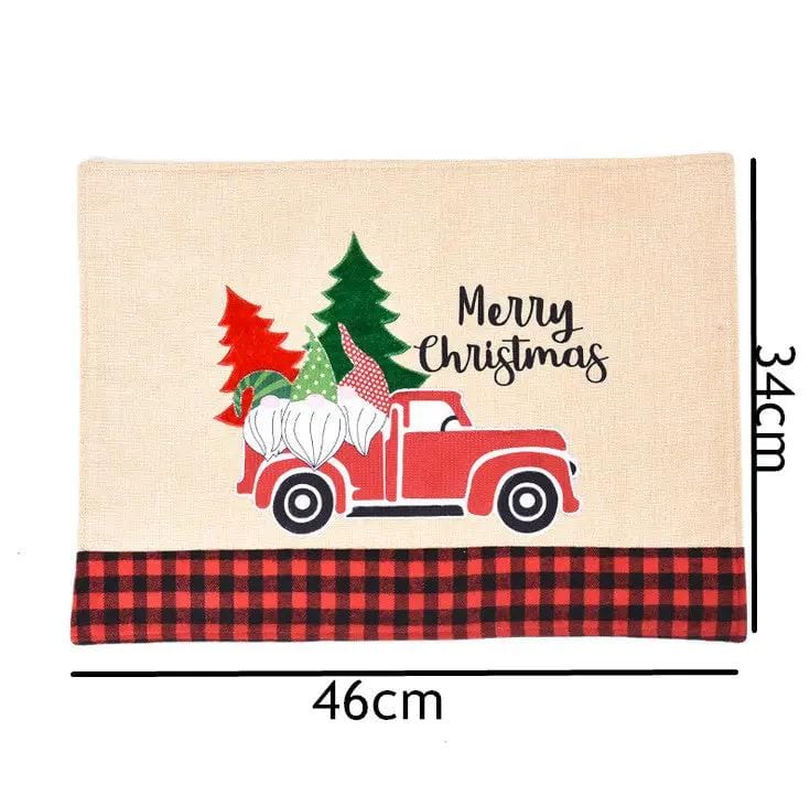 salelink.co.nz Unbranded SET 4 x Dining Table Mat Placemat Christmas Set Of 4 Christmas Placemats 46x34 Cm Insulated