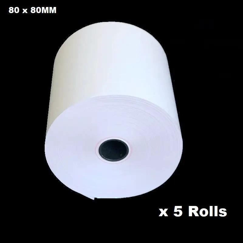 (5 Rolls) 80mm x 80mm Thermal Paper Receipt Rolls 65m/roll by dealonline.co.nz