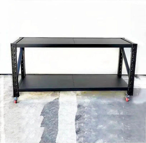 Black Movable WorkBench / 4 Wheels / 101x200x60CM by dealonline.co.nz