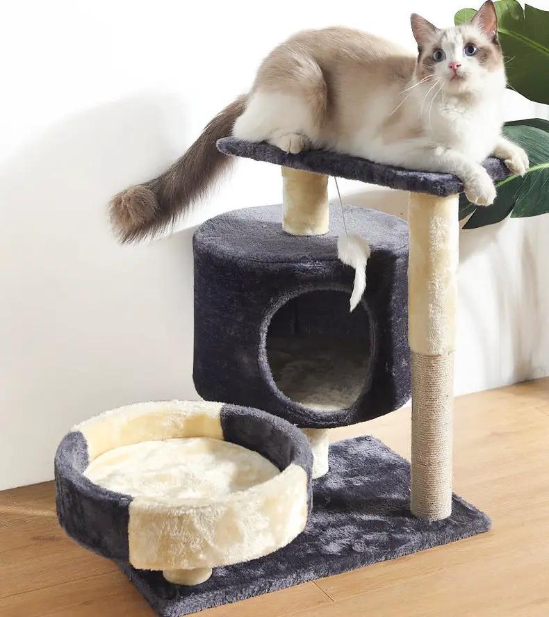 Cat Tree Scratching Post with house & mouse 53cm by dealonline.co.nz