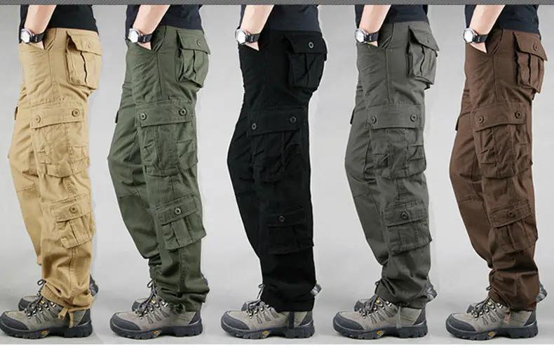 Cargo Pants Outdoor Solid Color Trousers Hiking Work Pants by dealonline.co.nz
