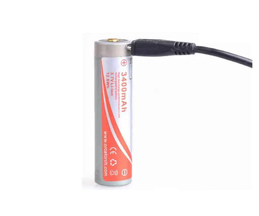 OrcaTorch 18650 USB Type-C Rechargeable Battery – 3400mAh by NZ Diver