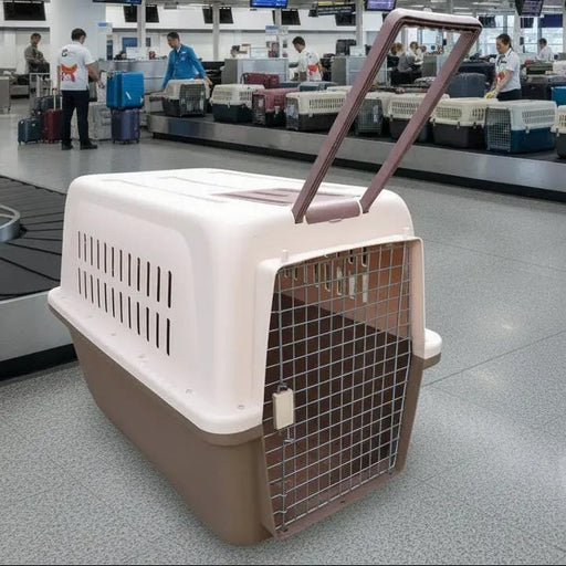 PP50 81cm - Wheeled Plastic Airline Travel Cage/Carrier/Crate with Bowl – view 6
