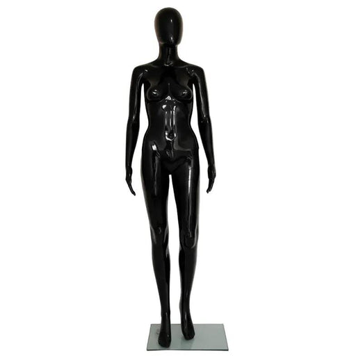 Female Full Mannequin with Head 180cm GLOSSY BLACK by dealonline.co.nz