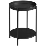 VASAGLE Bed Side Tables End Table Black by The Shopsite