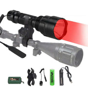 Tactical Red Flashlight Hunting Torch Light Camping Lamp Scope by salelink.co.nz