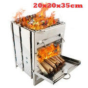 20x20x35cm Camping Stove Camp Wood BBQ Grill by salelink.co.nz