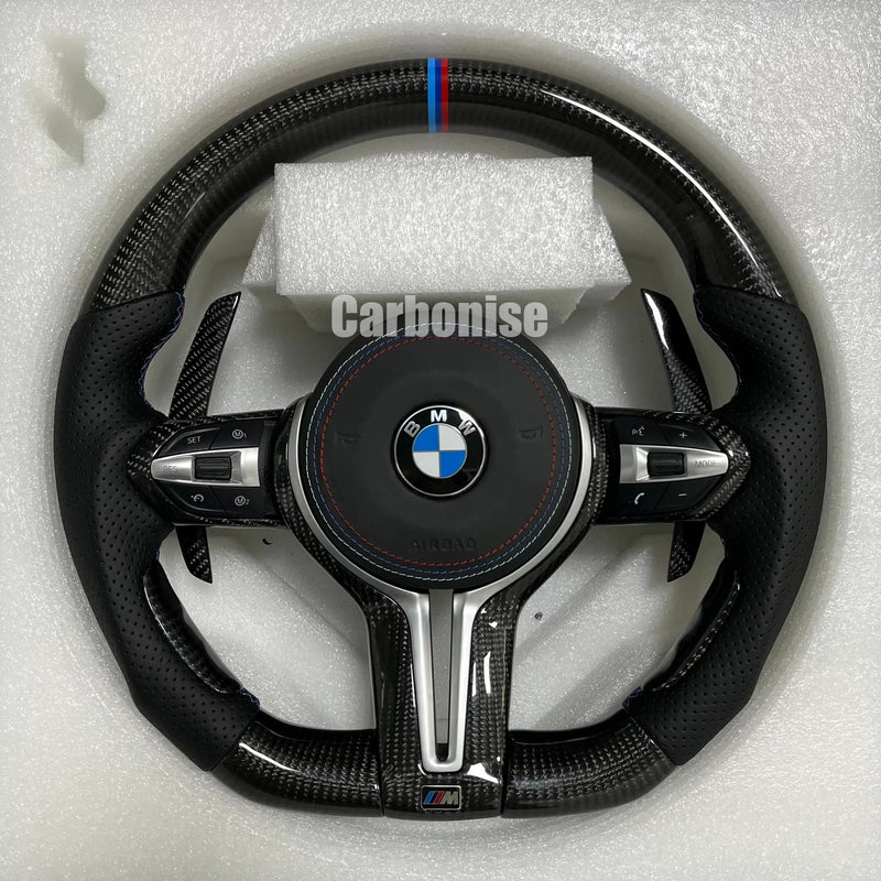 BMW Steering Wheel (Carbon Fiber+Perforated Leather) @37 by CARBONISE