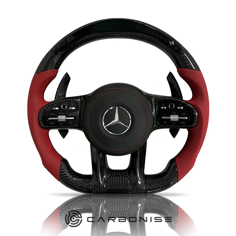 Mercedes-Benz Steering Wheel (Carbon Fiber+Perforated Leather) #37 by CARBONISE