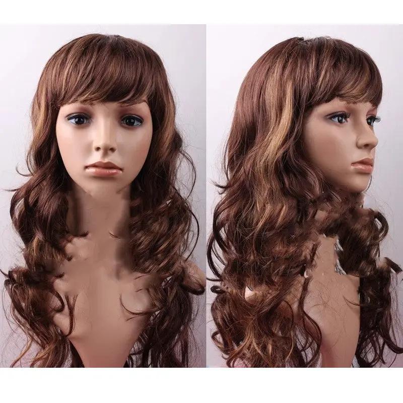 Mannequin Wig Brown Long Curl by dealonline.co.nz