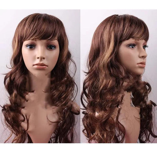Mannequin Wig Brown Long Curl by dealonline.co.nz