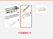 Foldable Stainless Steel BBQ Stove Grill Combo 3 by dealonline.co.nz