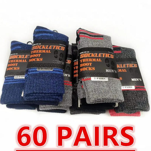 (60 Pairs) Thermal Crew/Work Socks Boot Socks by dealonline.co.nz