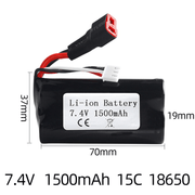 dealonline.co.nz dealonlinenz 7.4V 1500mAh Li-ion Rechargeable Battery for RC Car 7 4V 1500mAh Li Ion RC Car Battery Pack For RC Cars