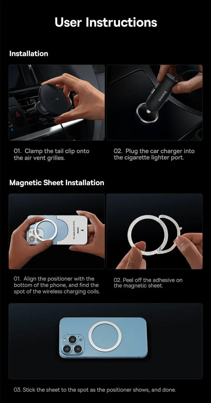 Wireless Fast Car Charger for iPhone by salelink.co.nz