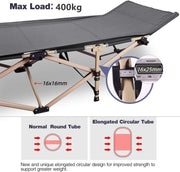 Folding Camping Stretcher Bed 190x71x36cm by salelink.co.nz