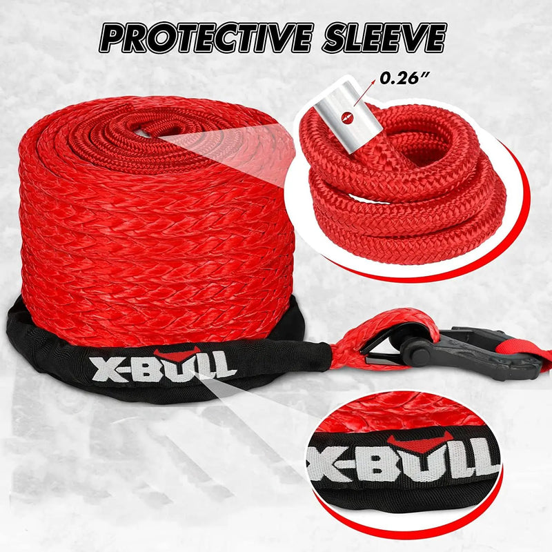 X-BULL Synthetic Winch Rope Cable Line 25M 32000LBS by salelink.co.nz