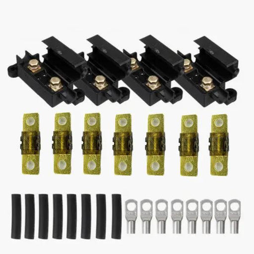 70A MIDI FUSE KIT 4 ANS Holder 7 x 70 AMP Fuses to suit Redarc BCDC Dual Battery by salelink.co.nz
