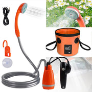 Portable Camping Shower Kit with Folding Bucket by salelink.co.nz
