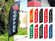 'GIFT' 3.4m Ground Drill/SET Commercial Feather Banner Flag by dealonline.co.nz