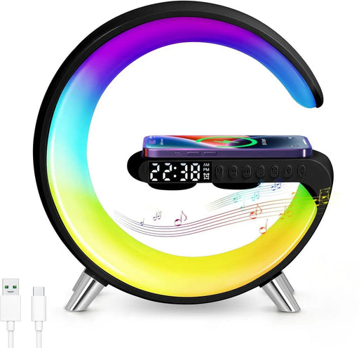 Smart Bedside Lamp with Wireless Charger Black by salelink.co.nz