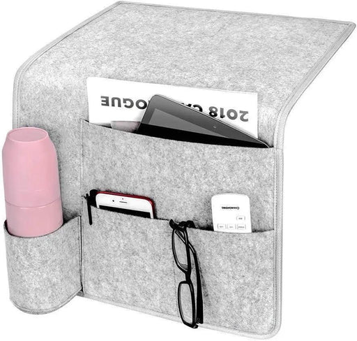 Sofa Armrest Storage Organizer Light Gray by salelink.co.nz