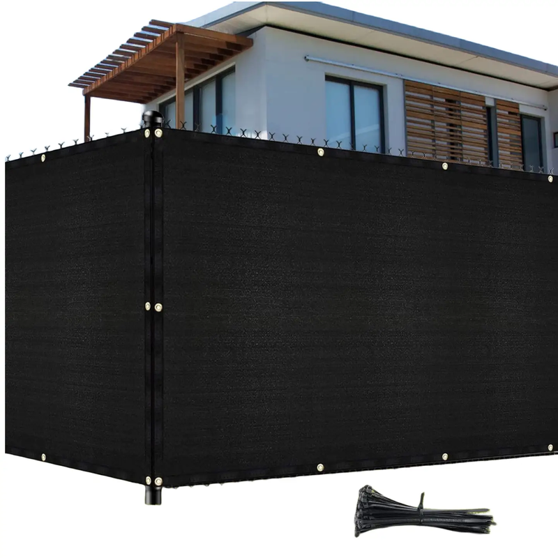 180GSM Privacy Fence Screen Black-1Mx7M by salelink.co.nz