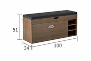Shoe Storage Bench Black by salelink.co.nz