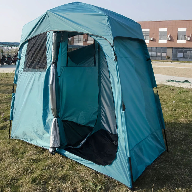 Double-Room Camping Shower Toilet Tent by salelink.co.nz