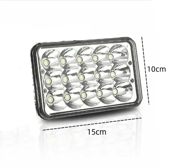 45W LED Headlight Replace Projector Rectangular Headlamp by salelink.co.nz