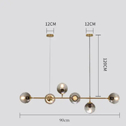 Modern Hanging Lamp Ceiling Light Roung Grey Glass Lampshade by salelink.co.nz