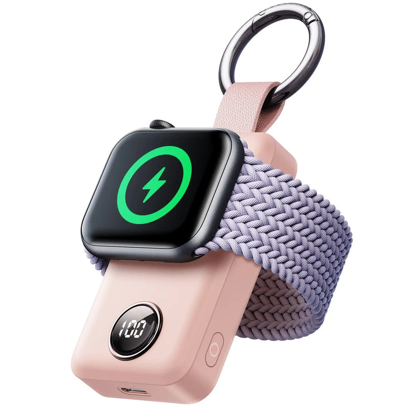 JOYROOM 2000mAh Wireless Charger For Apple Watch Pink by salelink.co.nz