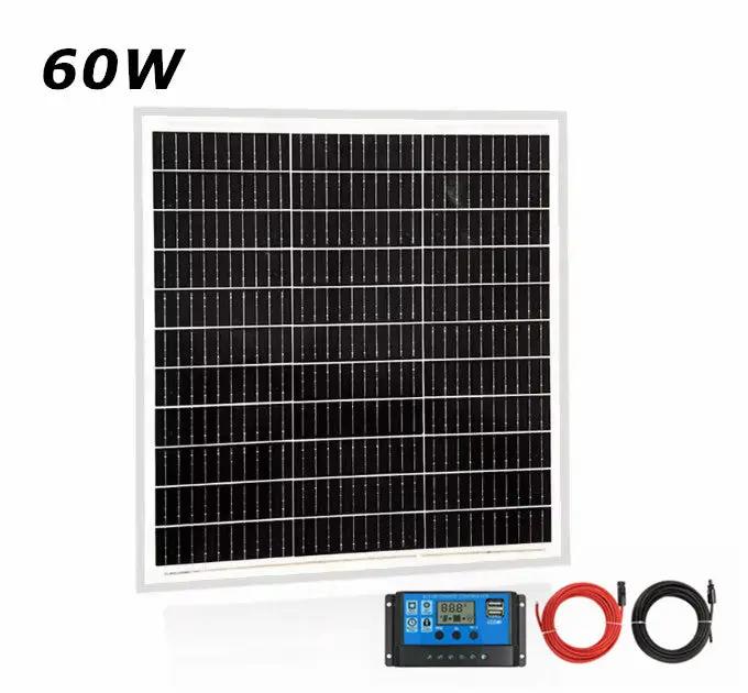 60W Solar Panel + 30A CONTROLLER + 10M Solar Extension Cable by salelink.co.nz
