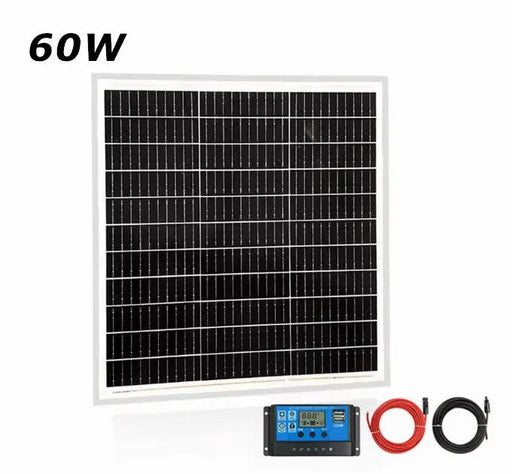 60W Solar Panel + 30A CONTROLLER + 10M Solar Extension Cable by salelink.co.nz