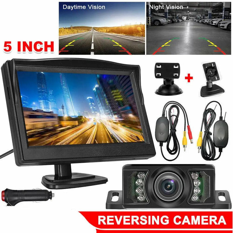 Wireless 5" Monitor Reverse Camera Rear View Parking by salelink.co.nz