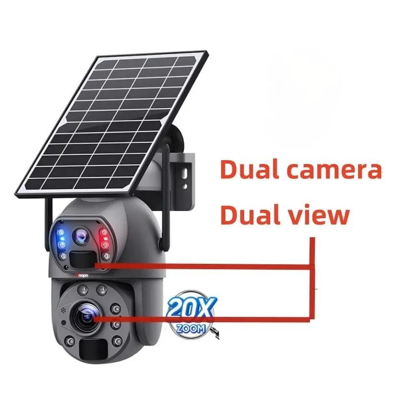 Kiwi Grab Kiwi Grab Dual camera WIFI SOLAR security camera wireless free batteries with 64GB card Dual camera WIFI SOLAR security camera wireless free batteries with 64GB card