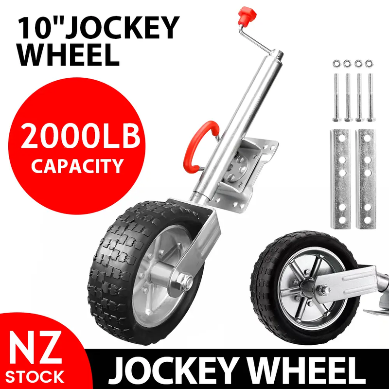 10'' Jockey Wheel 900kg 2000LBS Swing Up Solid Caravan Trailer Boat Heavy Duty by salelink.co.nz