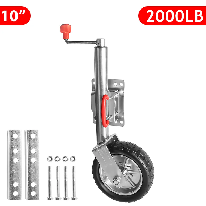 10'' Jockey Wheel 900kg 2000LBS Swing Up Solid Caravan Trailer Boat Heavy Duty by salelink.co.nz