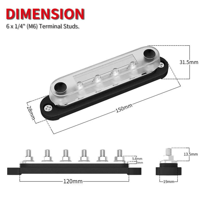 M6 Bus Bar Terminal Block by salelink.co.nz