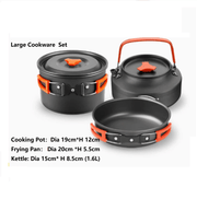Outdoor Large Cookware Set – Camping Cookware Ideal for 4–5 People BY30122 by ECOTREK